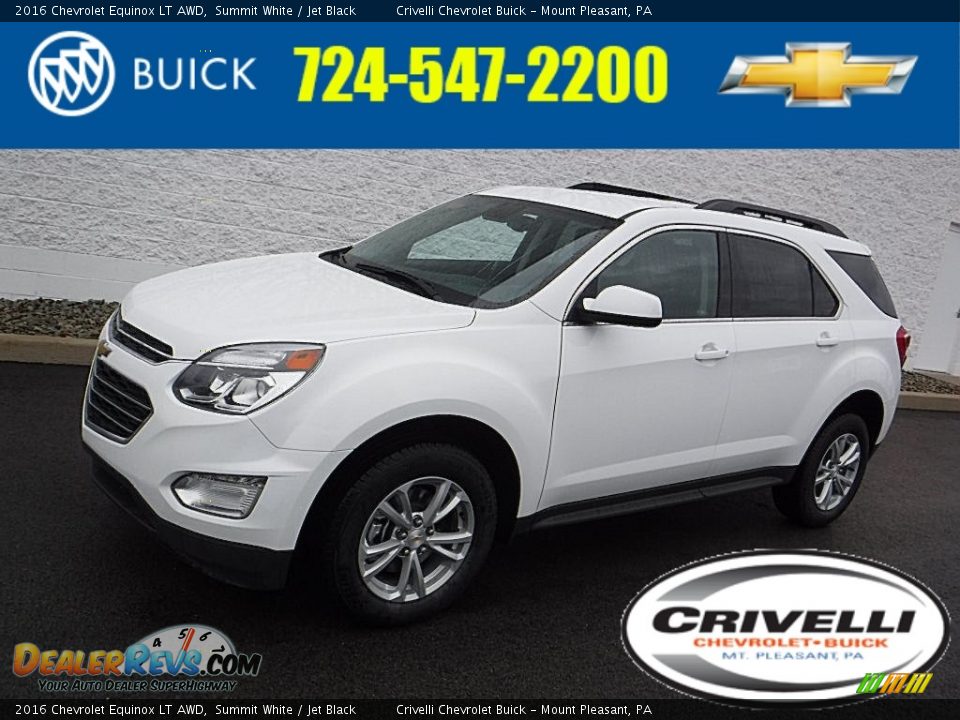 2016 Chevrolet Equinox LT AWD Summit White / Jet Black Photo #1