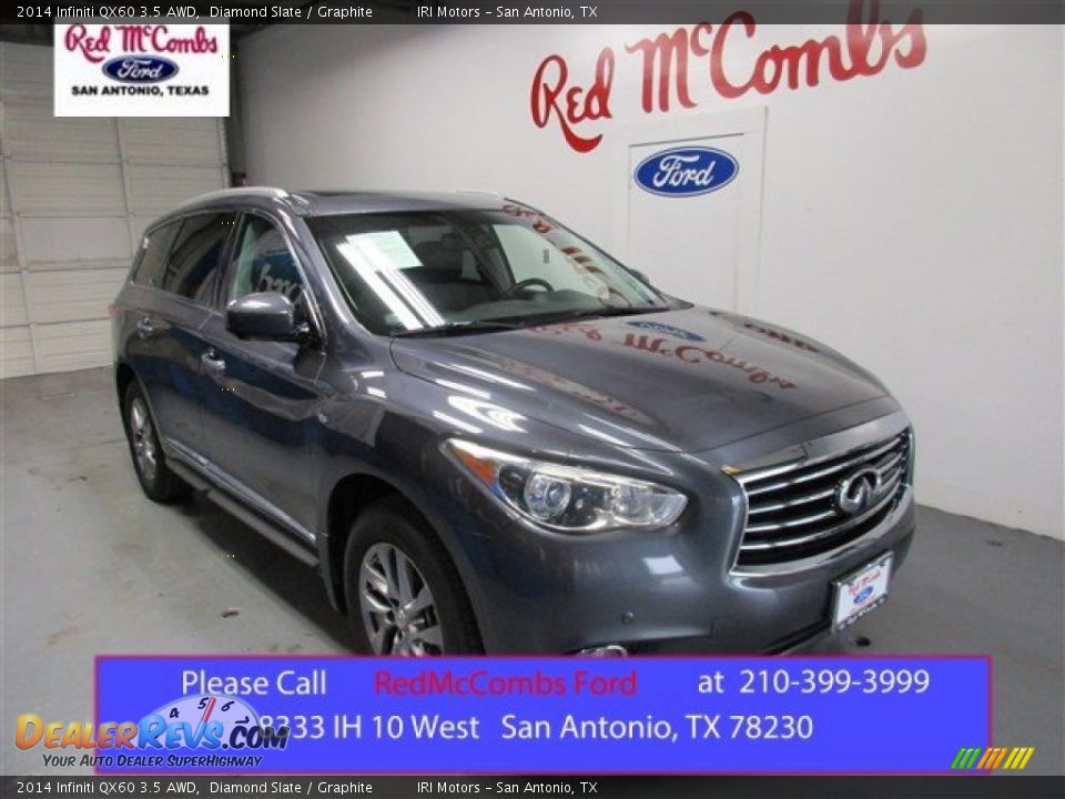 2014 Infiniti QX60 3.5 AWD Diamond Slate / Graphite Photo #1