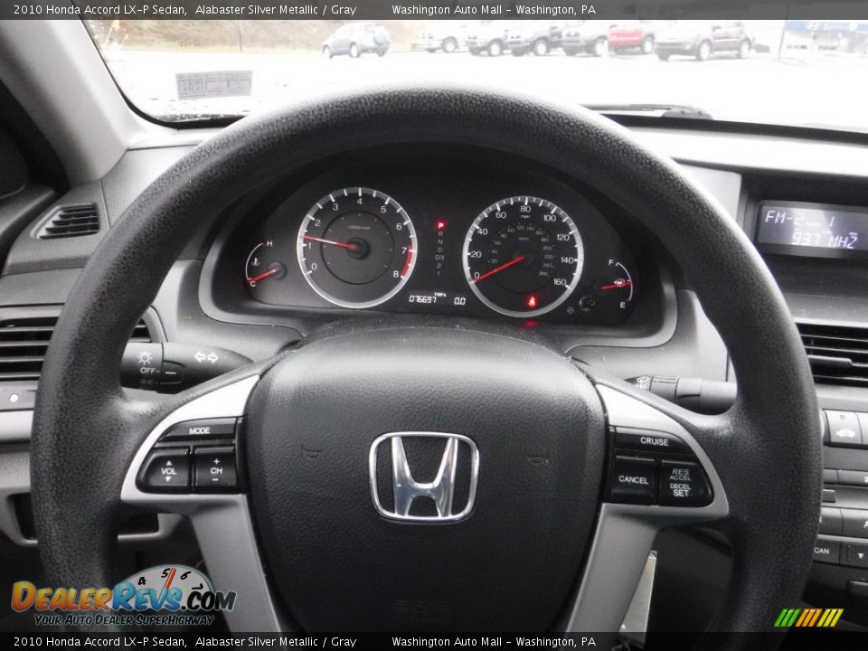 2010 Honda Accord LX-P Sedan Alabaster Silver Metallic / Gray Photo #16