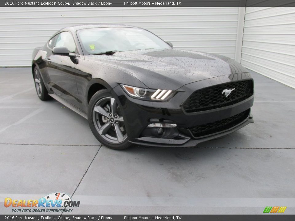 2016 Ford Mustang EcoBoost Coupe Shadow Black / Ebony Photo #2