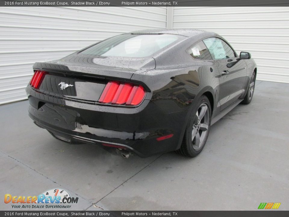 2016 Ford Mustang EcoBoost Coupe Shadow Black / Ebony Photo #4