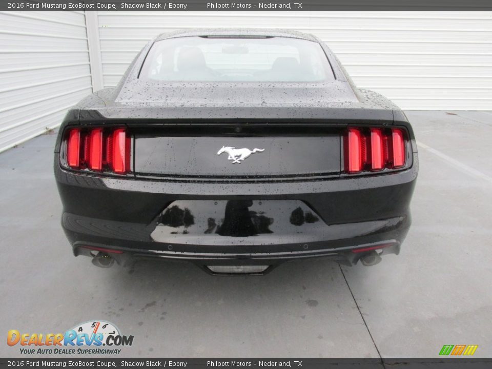 2016 Ford Mustang EcoBoost Coupe Shadow Black / Ebony Photo #5