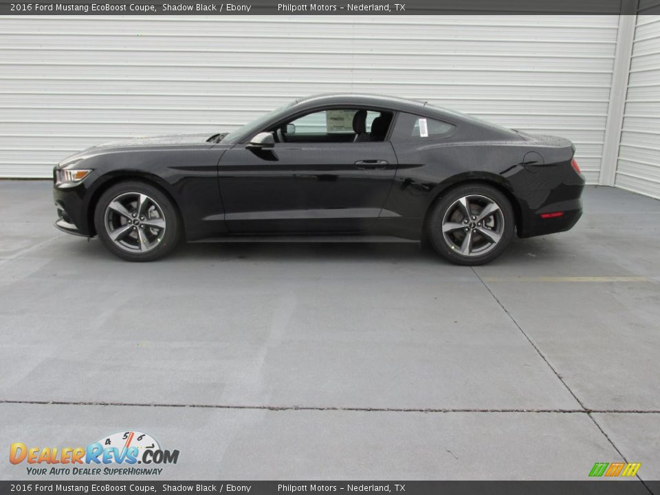 2016 Ford Mustang EcoBoost Coupe Shadow Black / Ebony Photo #6