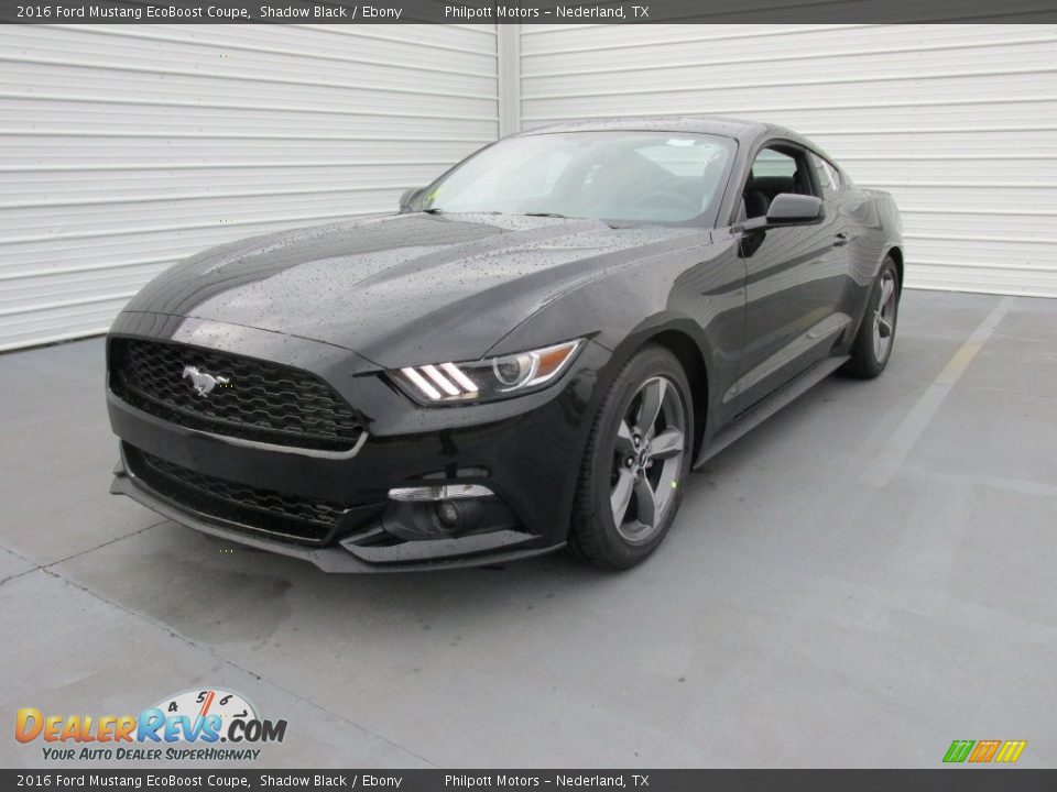 2016 Ford Mustang EcoBoost Coupe Shadow Black / Ebony Photo #7