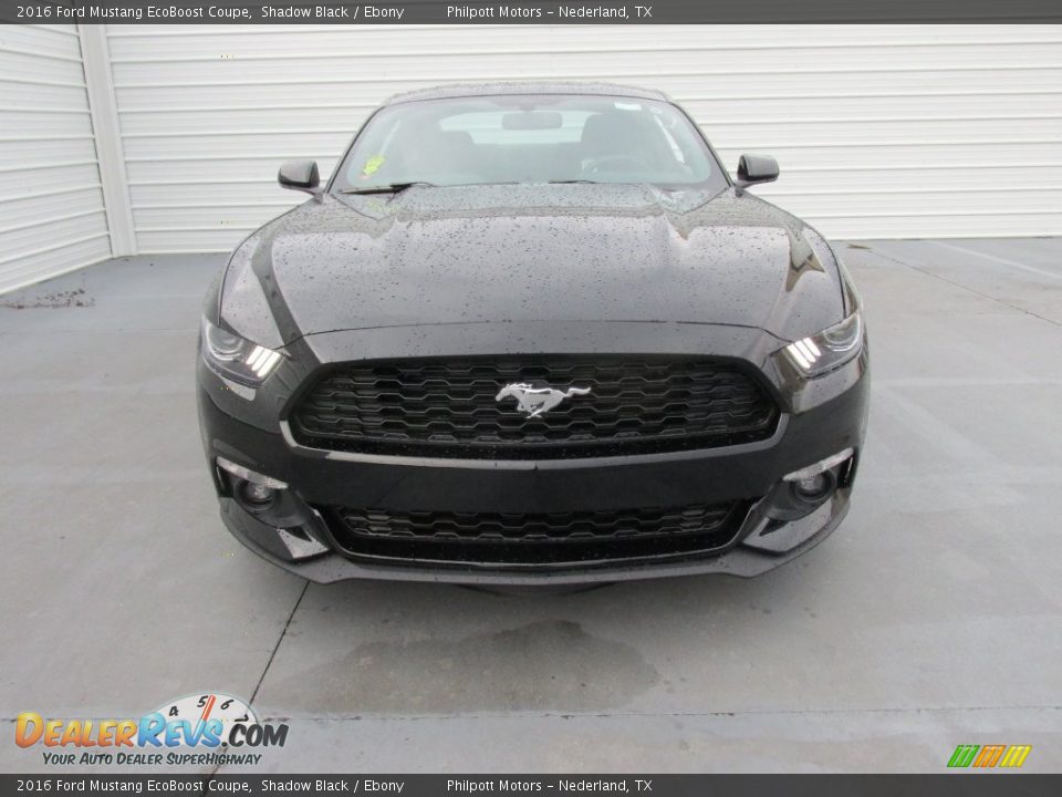 2016 Ford Mustang EcoBoost Coupe Shadow Black / Ebony Photo #8