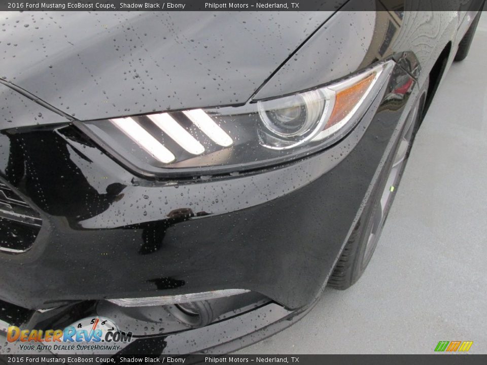 2016 Ford Mustang EcoBoost Coupe Shadow Black / Ebony Photo #9