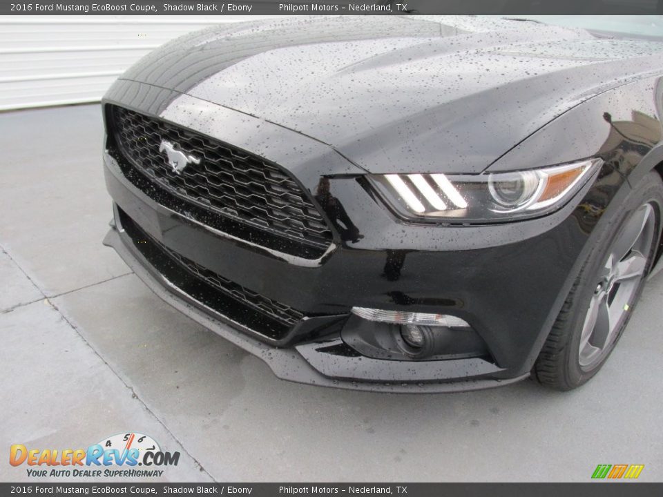 2016 Ford Mustang EcoBoost Coupe Shadow Black / Ebony Photo #10
