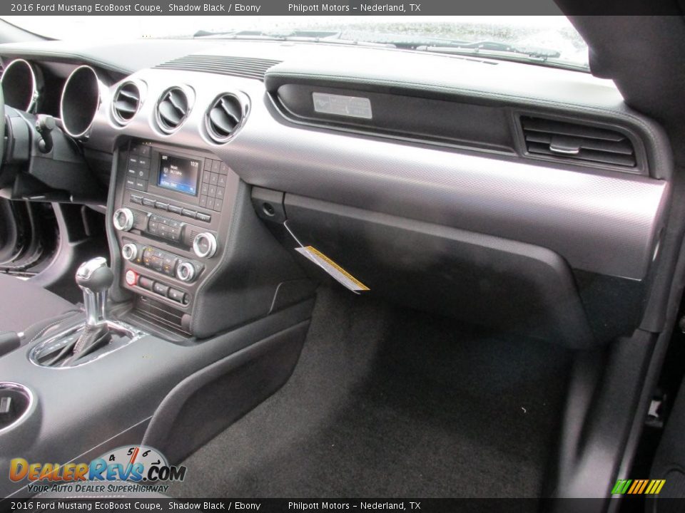 Dashboard of 2016 Ford Mustang EcoBoost Coupe Photo #16