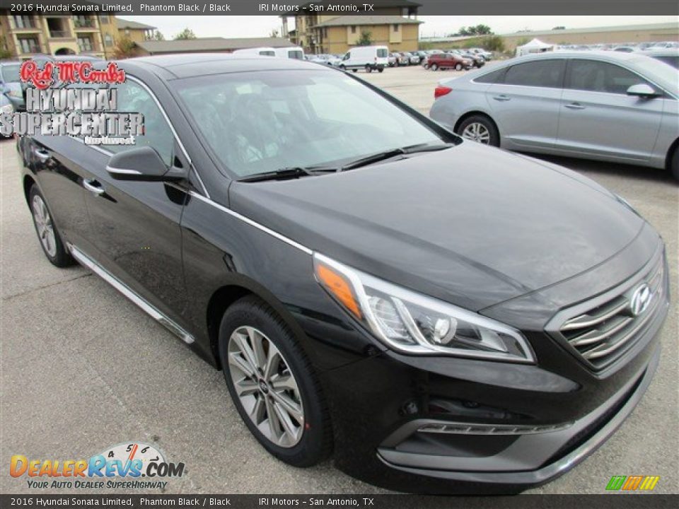 2016 Hyundai Sonata Limited Phantom Black / Black Photo #1