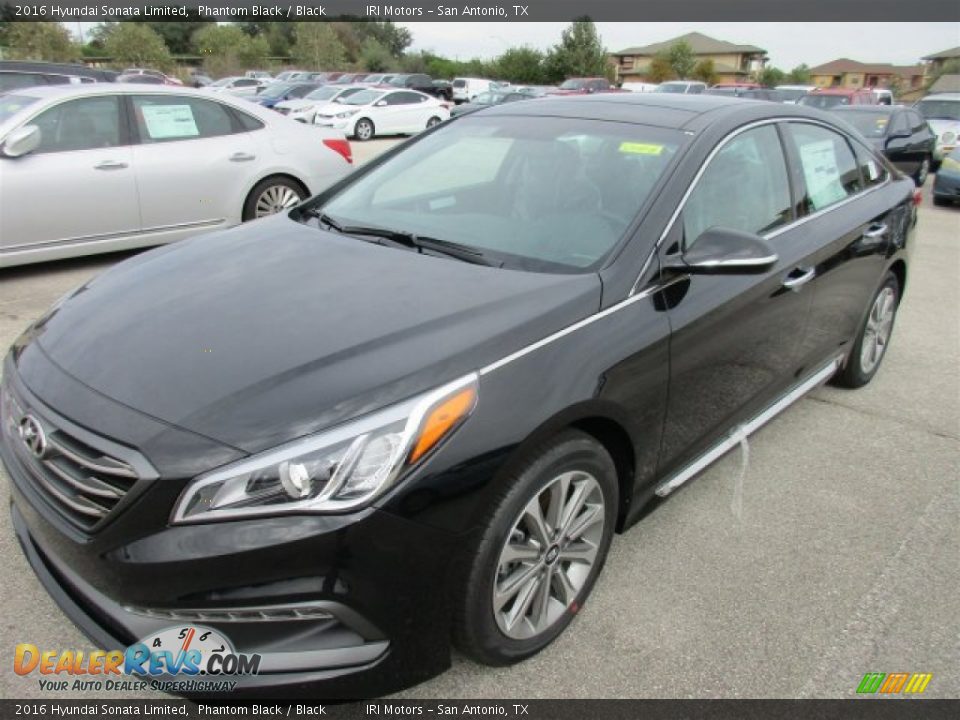2016 Hyundai Sonata Limited Phantom Black / Black Photo #2