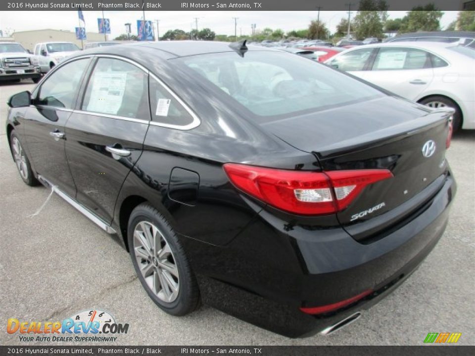 2016 Hyundai Sonata Limited Phantom Black / Black Photo #4