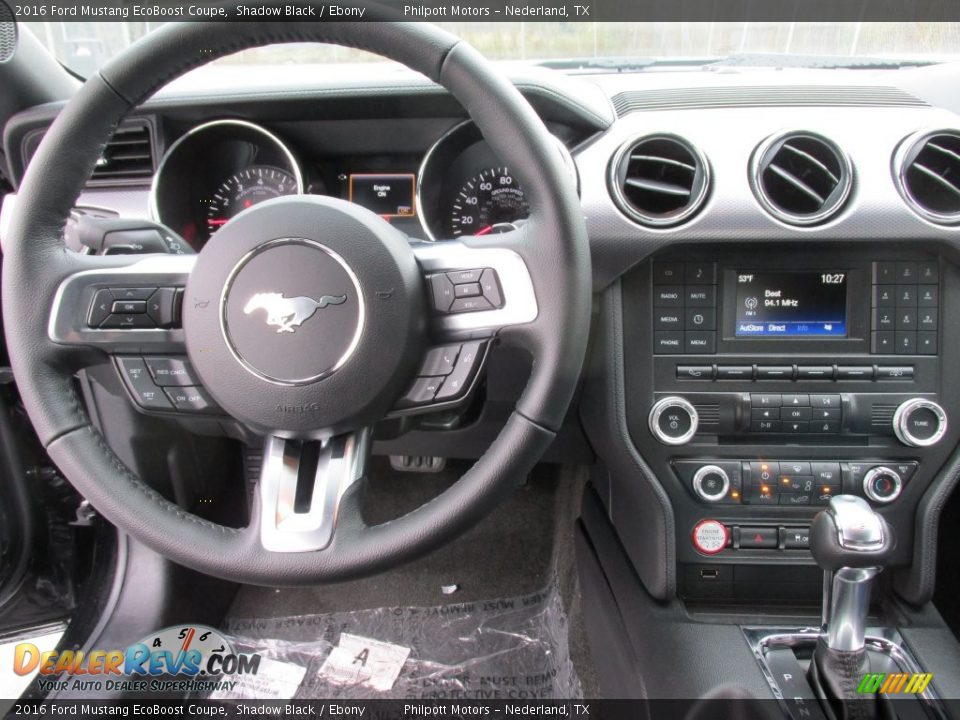 Dashboard of 2016 Ford Mustang EcoBoost Coupe Photo #22
