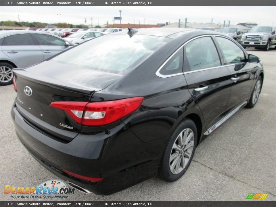 2016 Hyundai Sonata Limited Phantom Black / Black Photo #7