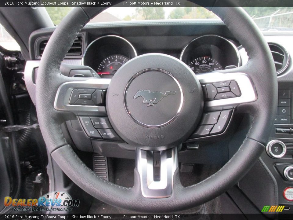 2016 Ford Mustang EcoBoost Coupe Steering Wheel Photo #27