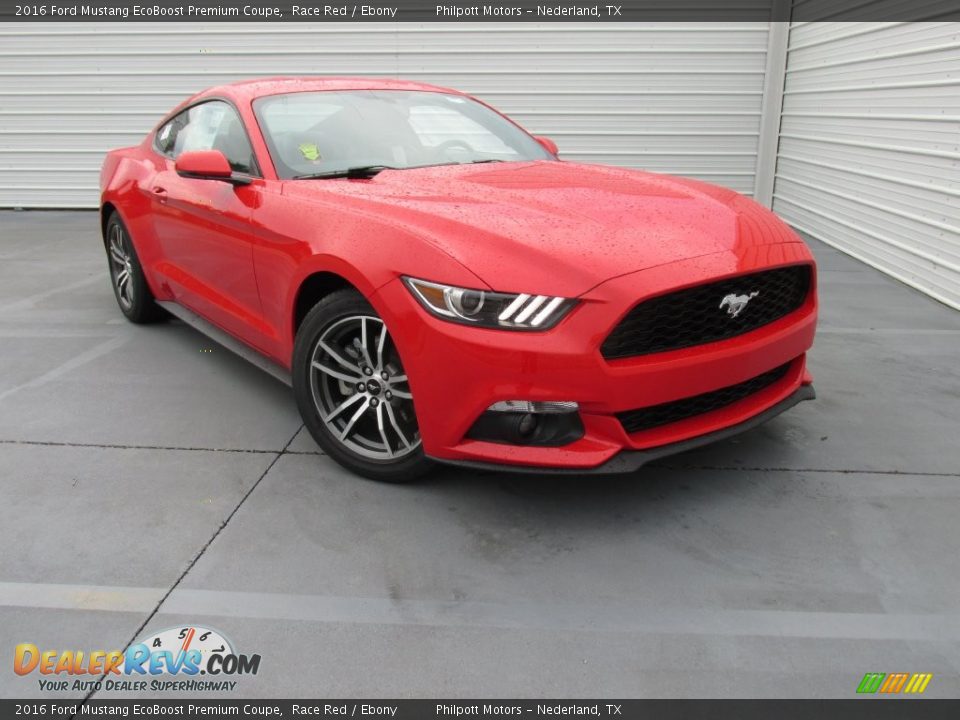 Front 3/4 View of 2016 Ford Mustang EcoBoost Premium Coupe Photo #1