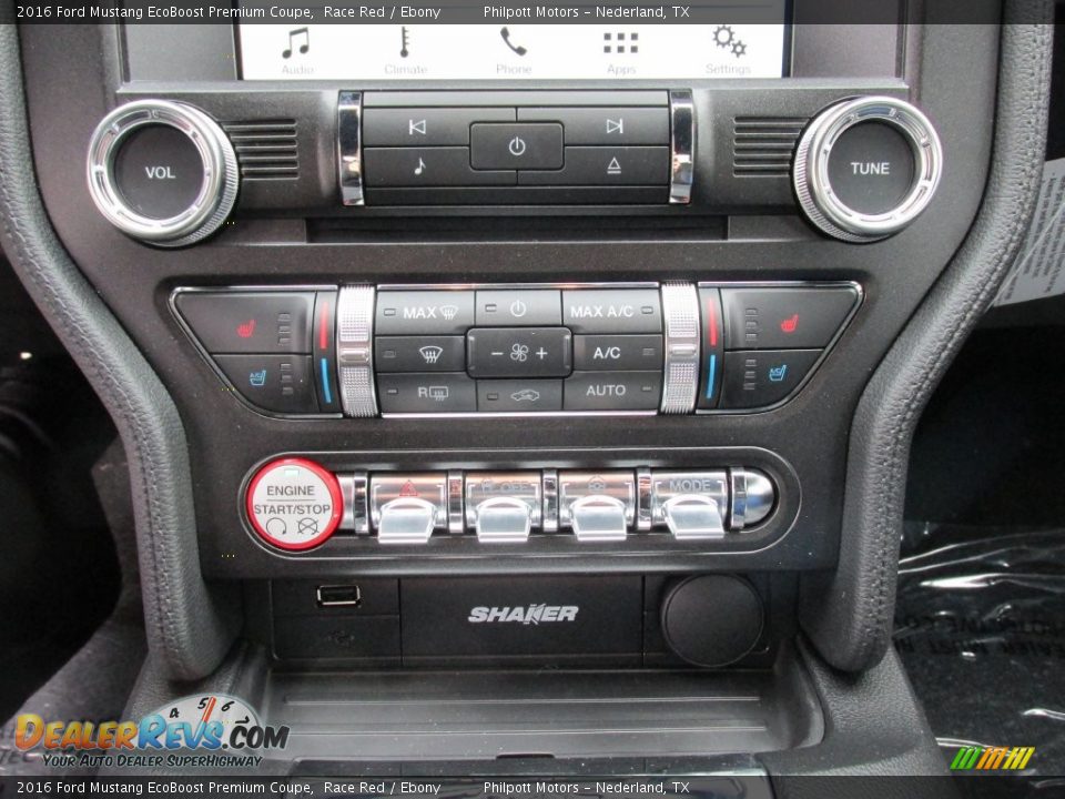Controls of 2016 Ford Mustang EcoBoost Premium Coupe Photo #25