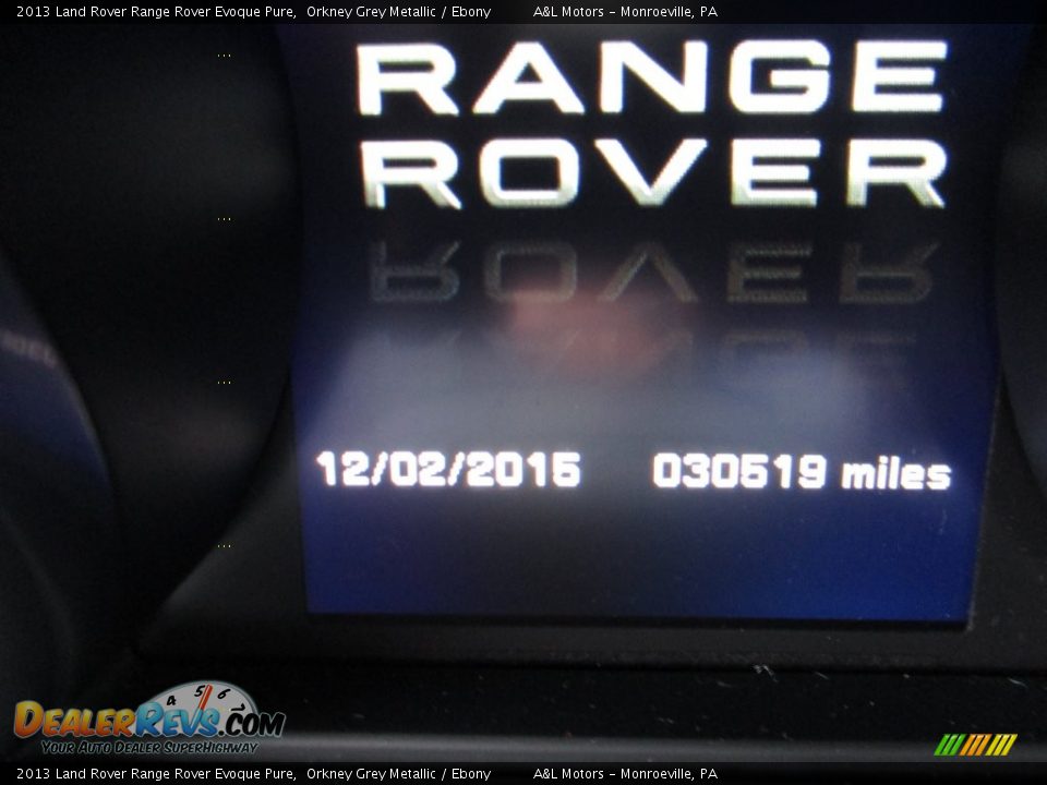 2013 Land Rover Range Rover Evoque Pure Orkney Grey Metallic / Ebony Photo #20