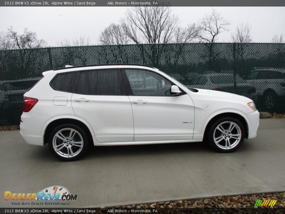 2013 BMW X3 xDrive 28i Alpine White / Sand Beige Photo #2