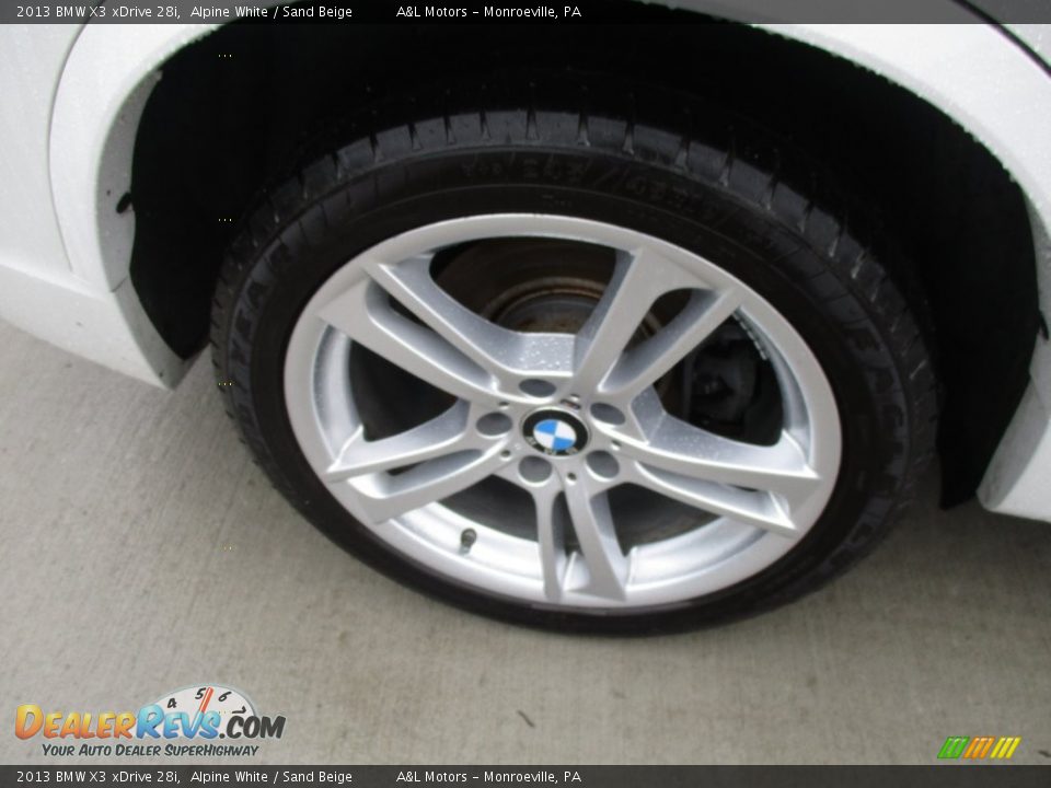 2013 BMW X3 xDrive 28i Alpine White / Sand Beige Photo #3