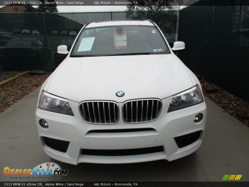 2013 BMW X3 xDrive 28i Alpine White / Sand Beige Photo #6