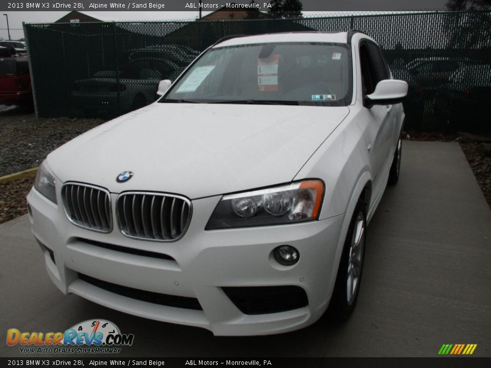 2013 BMW X3 xDrive 28i Alpine White / Sand Beige Photo #7