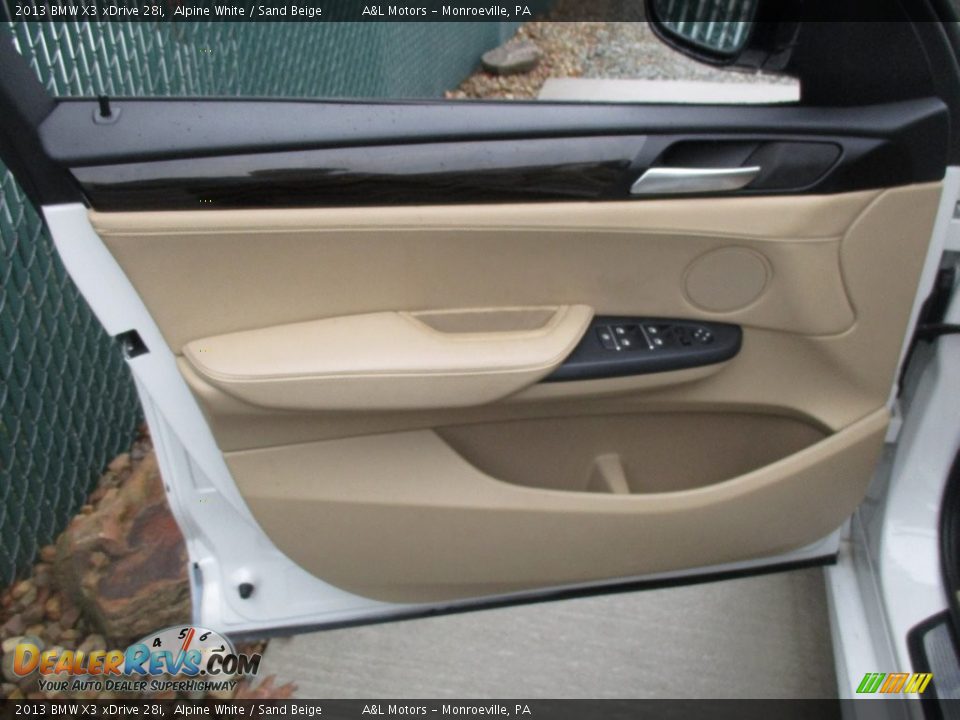 2013 BMW X3 xDrive 28i Alpine White / Sand Beige Photo #10
