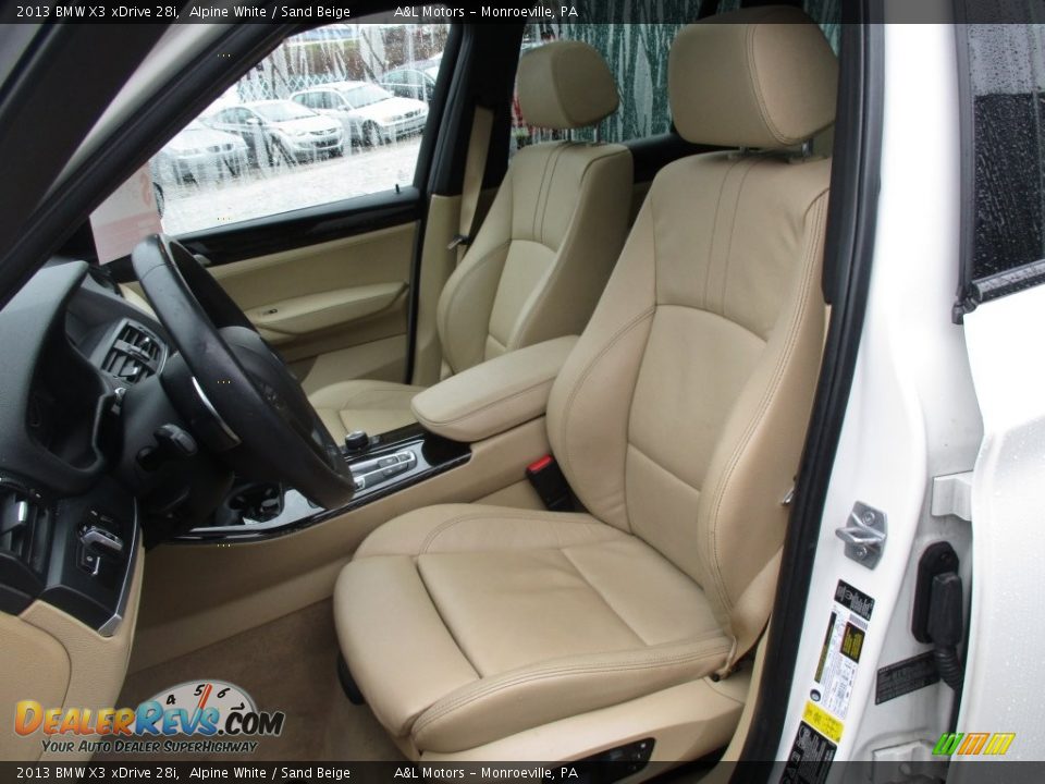 2013 BMW X3 xDrive 28i Alpine White / Sand Beige Photo #13