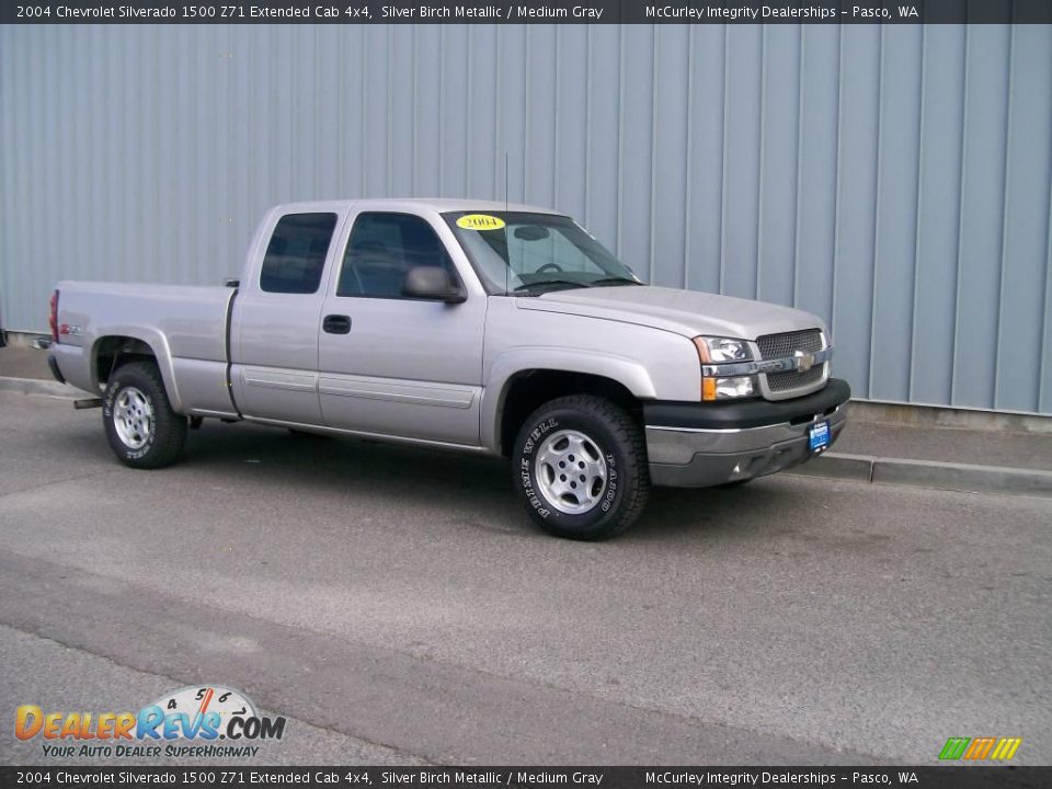 2004 Chevrolet Silverado 1500 Z71 Extended Cab 4x4 Silver Birch Metallic / Medium Gray Photo #1