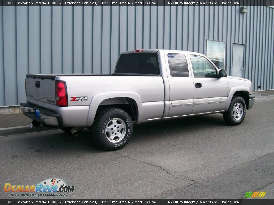 2004 Chevrolet Silverado 1500 Z71 Extended Cab 4x4 Silver Birch Metallic / Medium Gray Photo #3