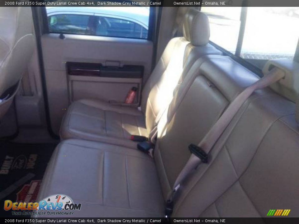 2008 Ford F350 Super Duty Lariat Crew Cab 4x4 Dark Shadow Grey Metallic / Camel Photo #4