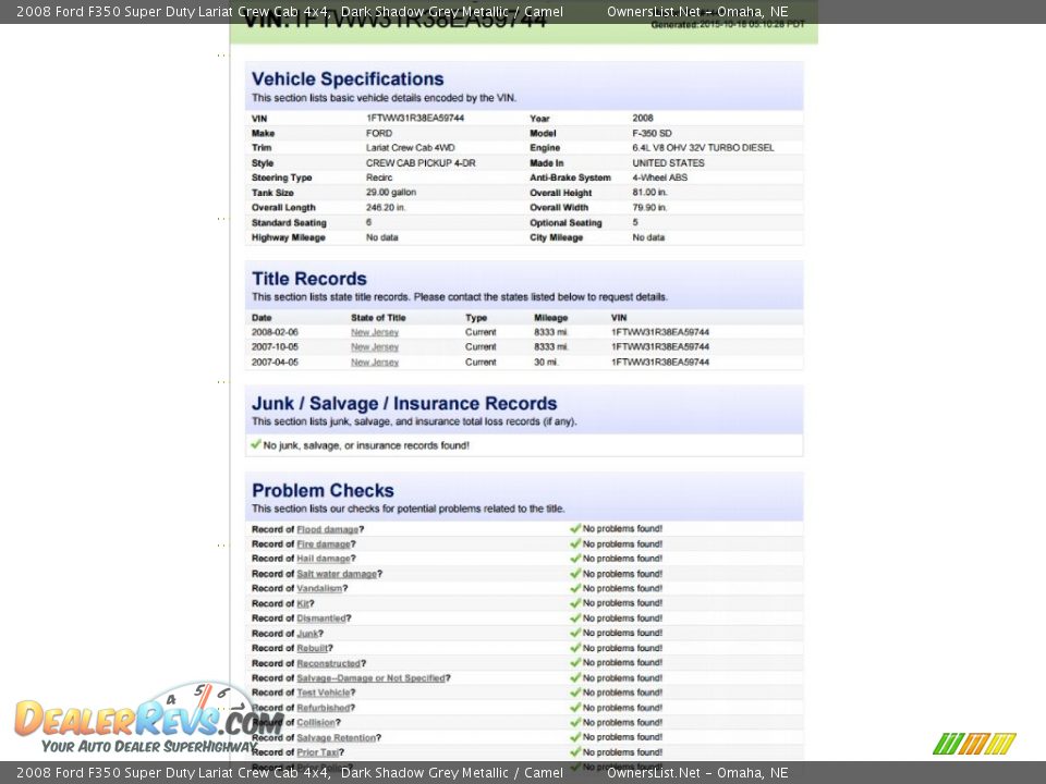 2008 Ford F350 Super Duty Lariat Crew Cab 4x4 Dark Shadow Grey Metallic / Camel Photo #9