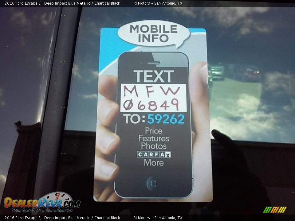 Dealer Info of 2016 Ford Escape S Photo #2