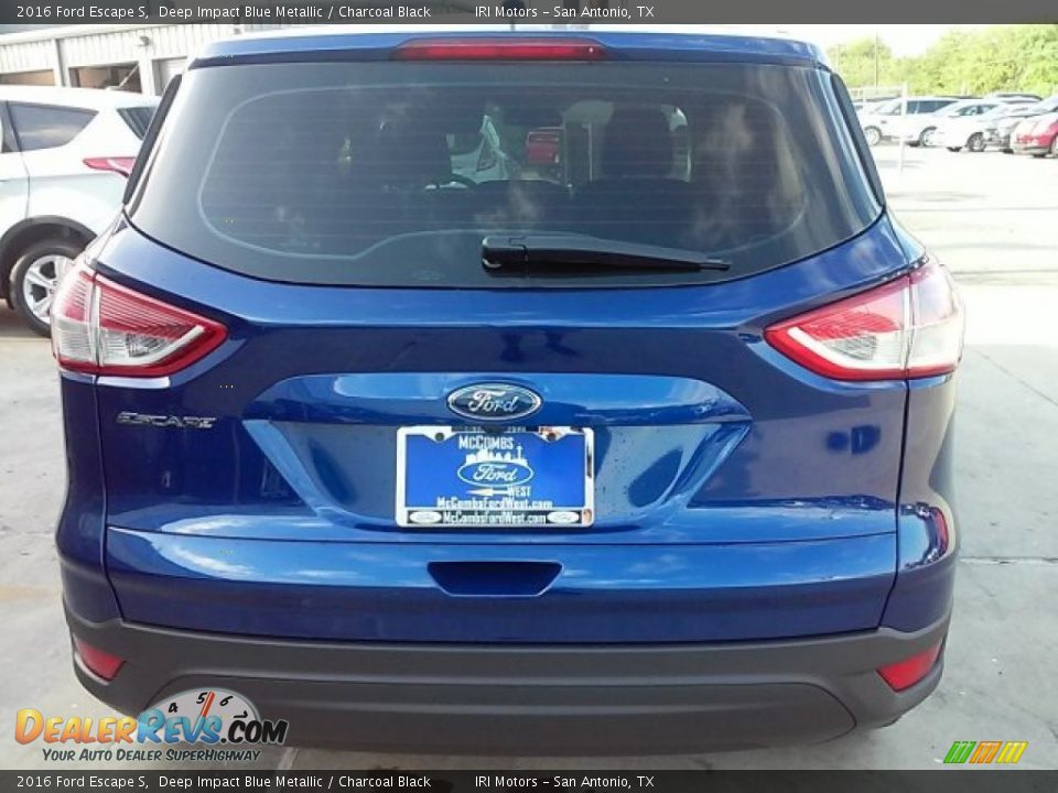 2016 Ford Escape S Deep Impact Blue Metallic / Charcoal Black Photo #12
