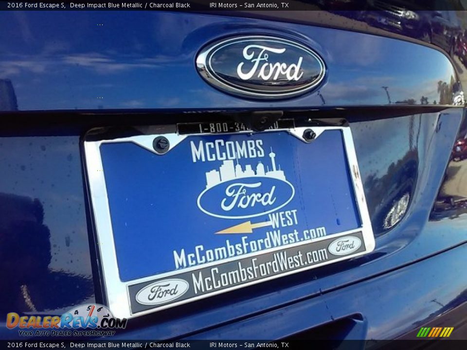 2016 Ford Escape S Deep Impact Blue Metallic / Charcoal Black Photo #15
