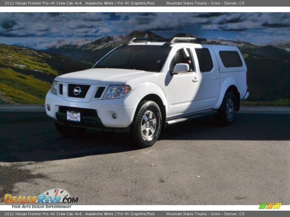 2012 Nissan Frontier Pro-4X Crew Cab 4x4 Avalanche White / Pro 4X Graphite/Red Photo #5