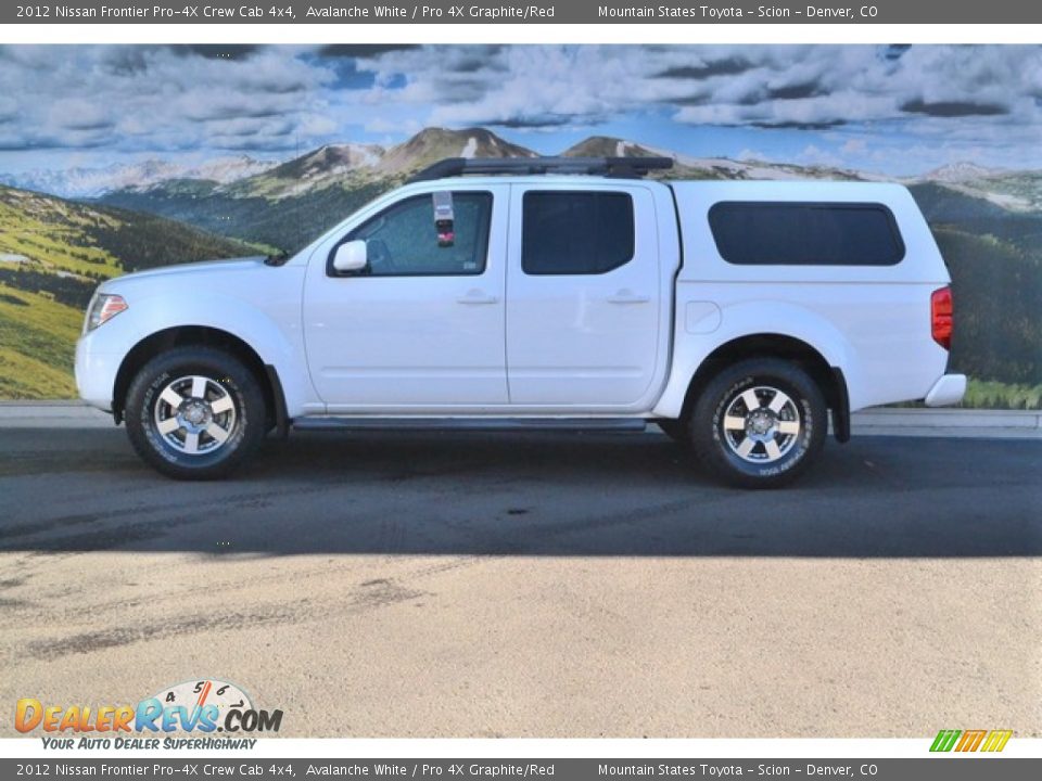 2012 Nissan Frontier Pro-4X Crew Cab 4x4 Avalanche White / Pro 4X Graphite/Red Photo #6