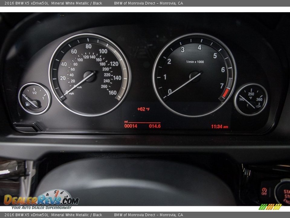2016 BMW X5 xDrive50i Mineral White Metallic / Black Photo #6