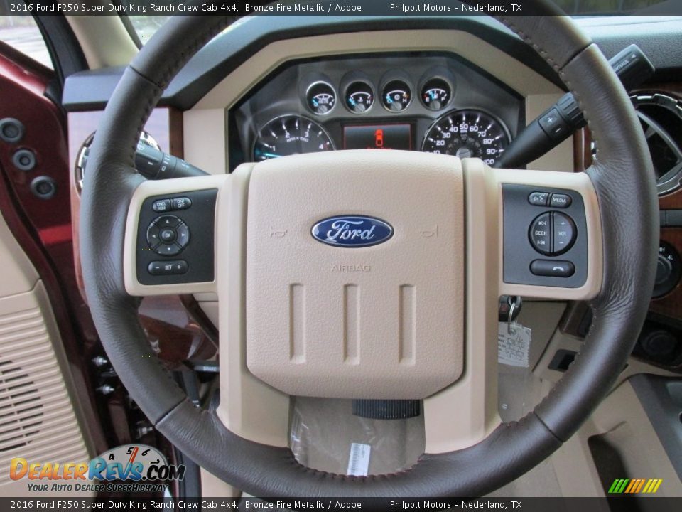 2016 Ford F250 Super Duty King Ranch Crew Cab 4x4 Steering Wheel Photo #34