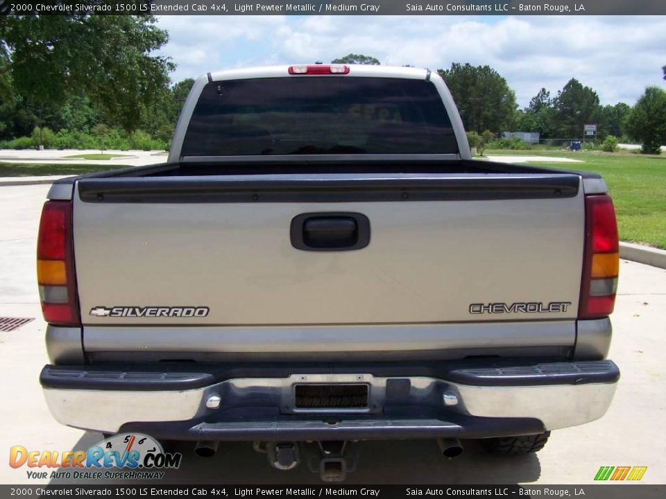 2000 Chevrolet Silverado 1500 LS Extended Cab 4x4 Light Pewter Metallic / Medium Gray Photo #4