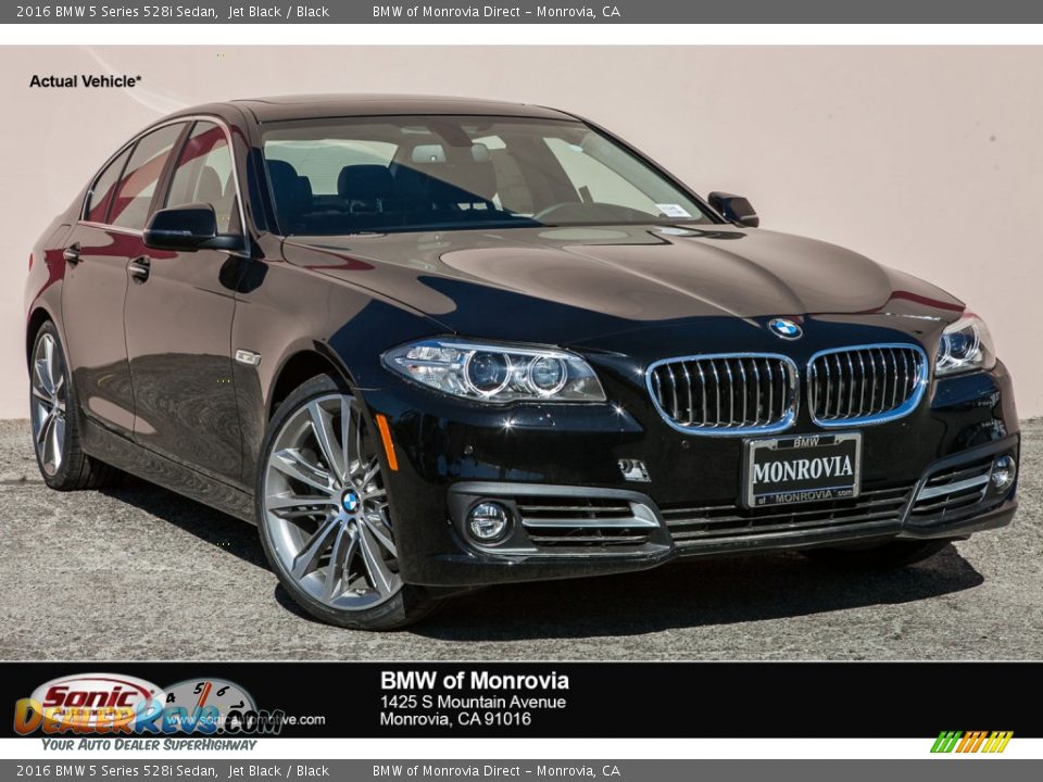 2016 BMW 5 Series 528i Sedan Jet Black / Black Photo #1