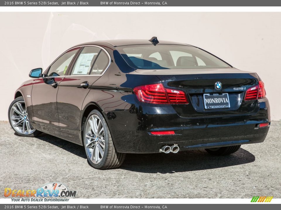 2016 BMW 5 Series 528i Sedan Jet Black / Black Photo #3