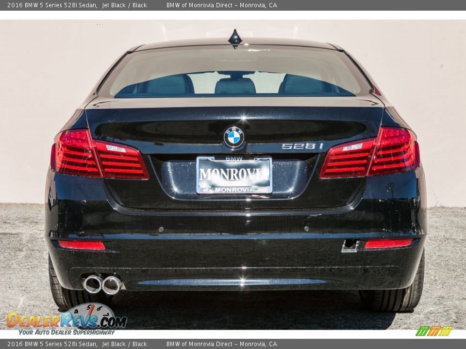 2016 BMW 5 Series 528i Sedan Jet Black / Black Photo #4