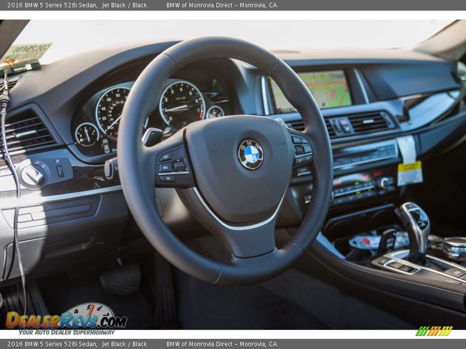 2016 BMW 5 Series 528i Sedan Jet Black / Black Photo #6