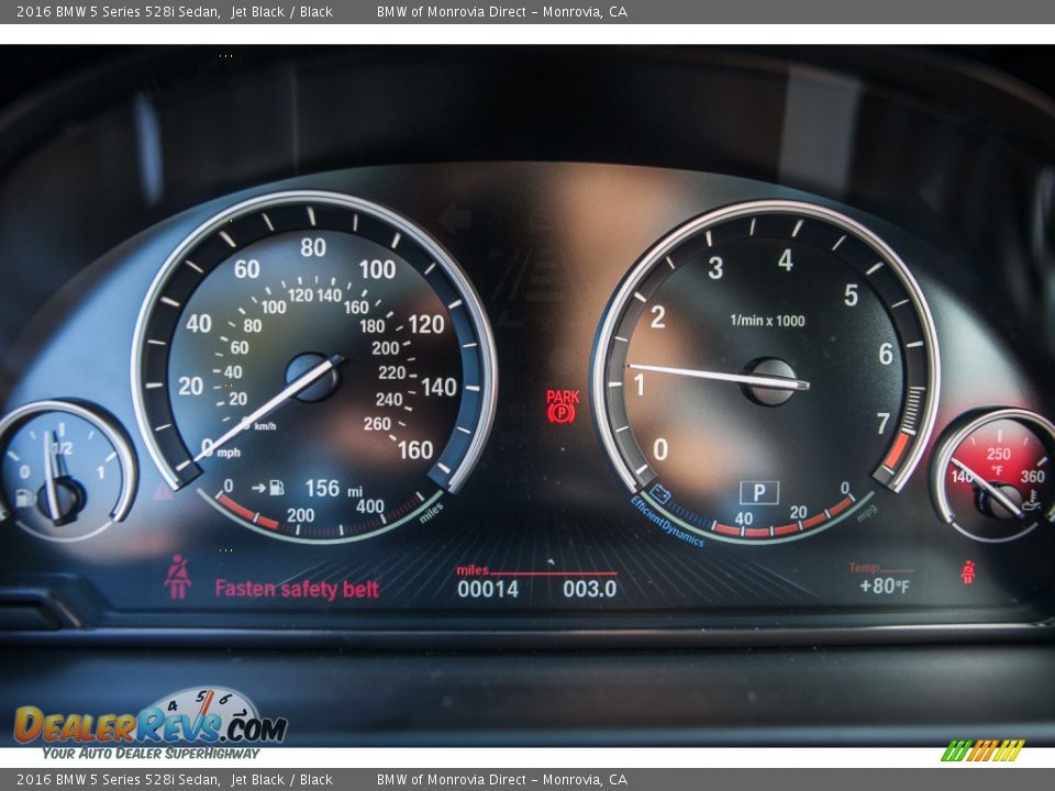 2016 BMW 5 Series 528i Sedan Jet Black / Black Photo #8
