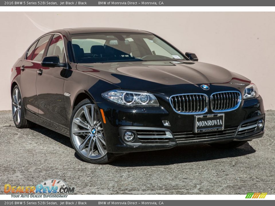 2016 BMW 5 Series 528i Sedan Jet Black / Black Photo #12