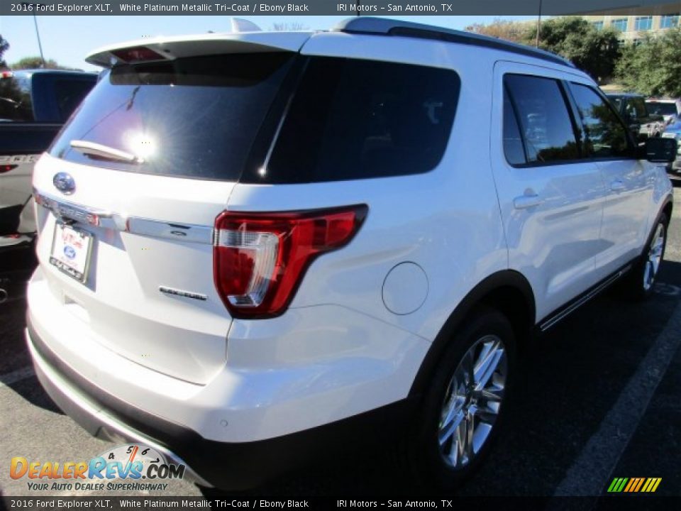 2016 Ford Explorer XLT White Platinum Metallic Tri-Coat / Ebony Black Photo #8