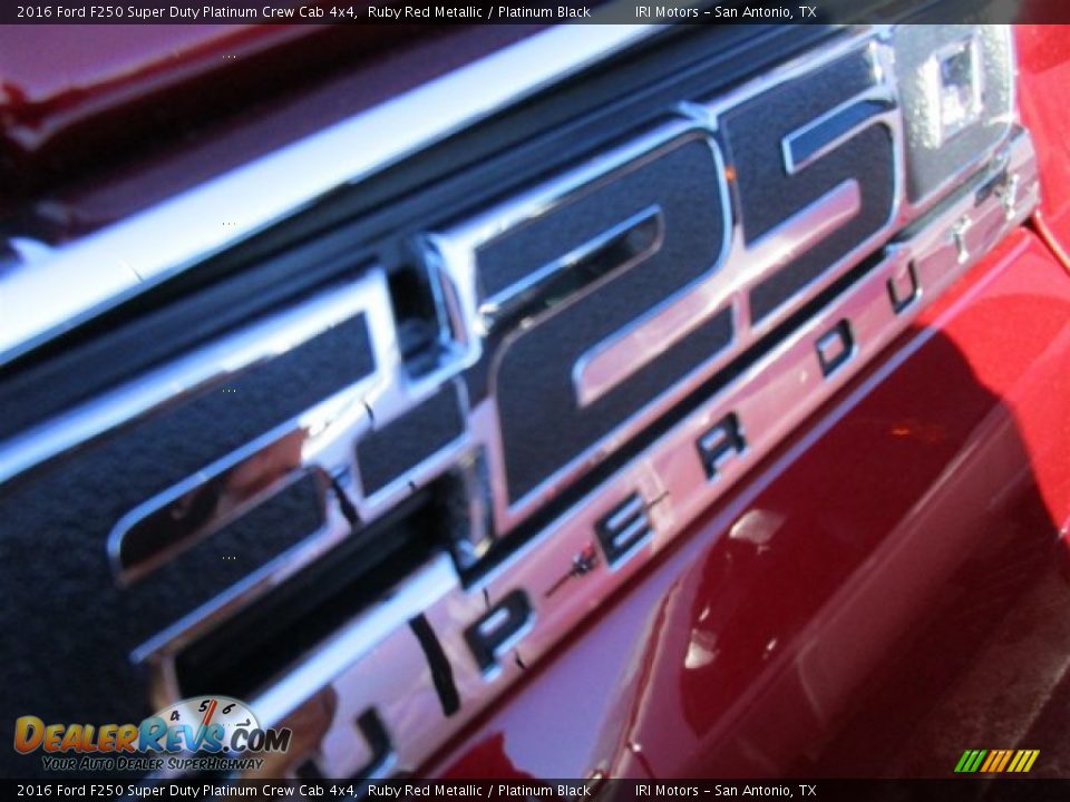 2016 Ford F250 Super Duty Platinum Crew Cab 4x4 Ruby Red Metallic / Platinum Black Photo #3