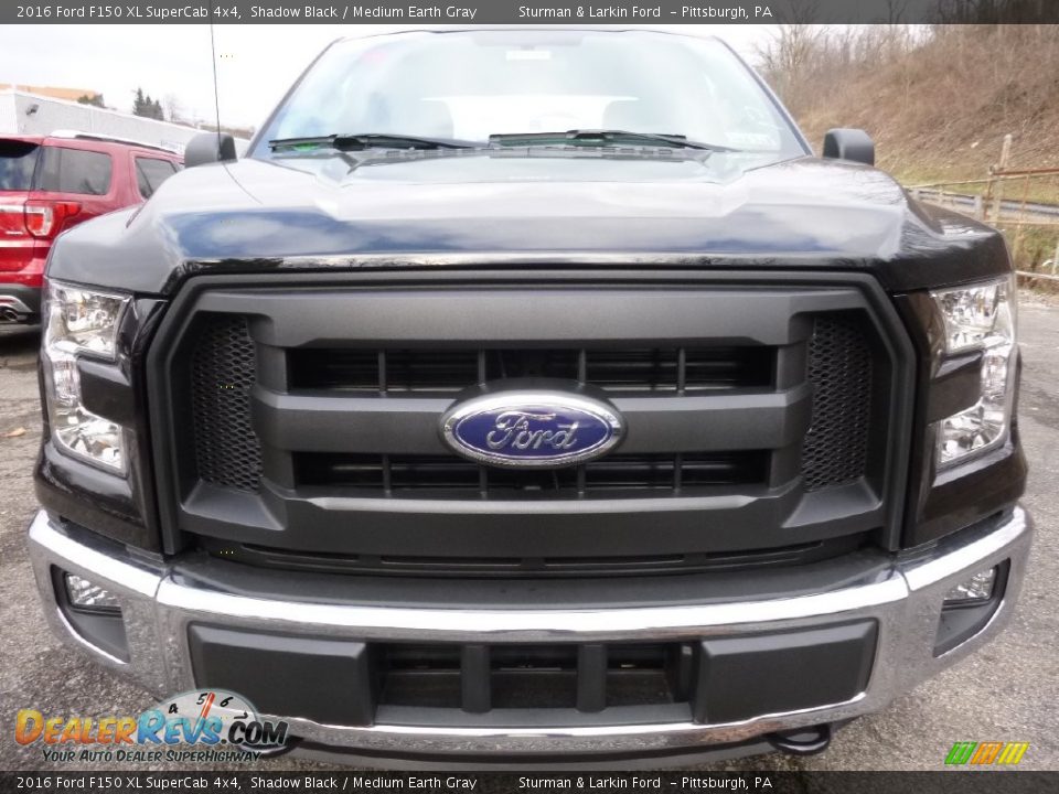 2016 Ford F150 XL SuperCab 4x4 Shadow Black / Medium Earth Gray Photo #6