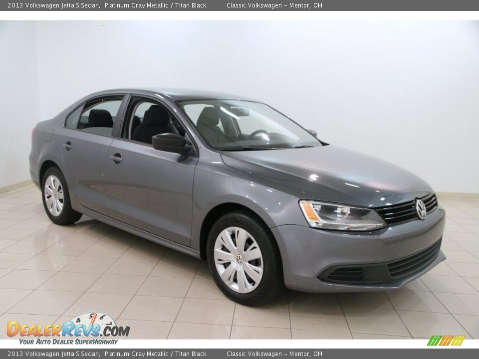 2013 Volkswagen Jetta S Sedan Platinum Gray Metallic / Titan Black Photo #1