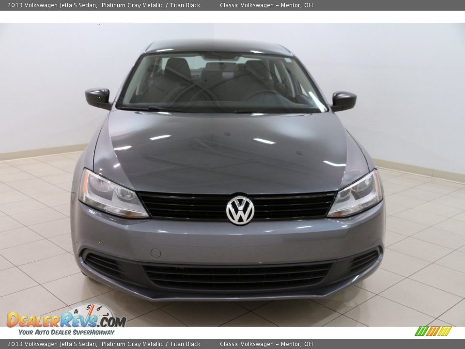 2013 Volkswagen Jetta S Sedan Platinum Gray Metallic / Titan Black Photo #2